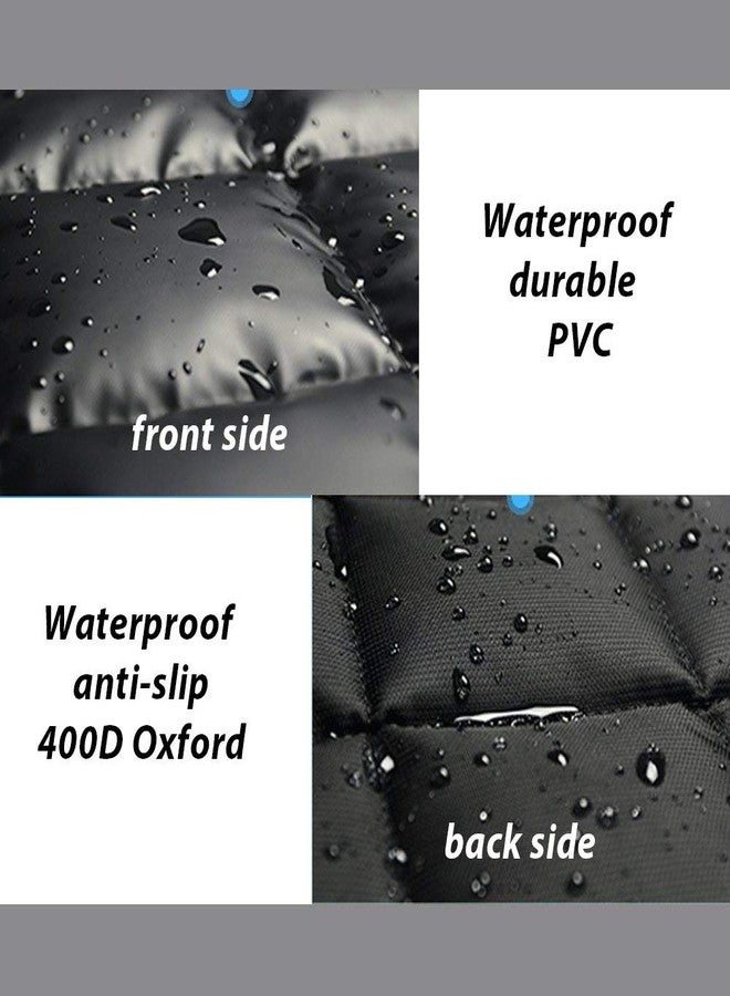 Fluffy's Luxurious Durable Waterproof High-Density PVC Material Cotton Inside Indoor/Outdoor Travel Pet Bed for Puppy/Cats/Dog Bed (Small Black) - Image 3